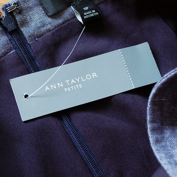 ANN TAYLOR DENIM Pencil SKIRT WITH SASH WAIST TIE - Picture 3 of 4